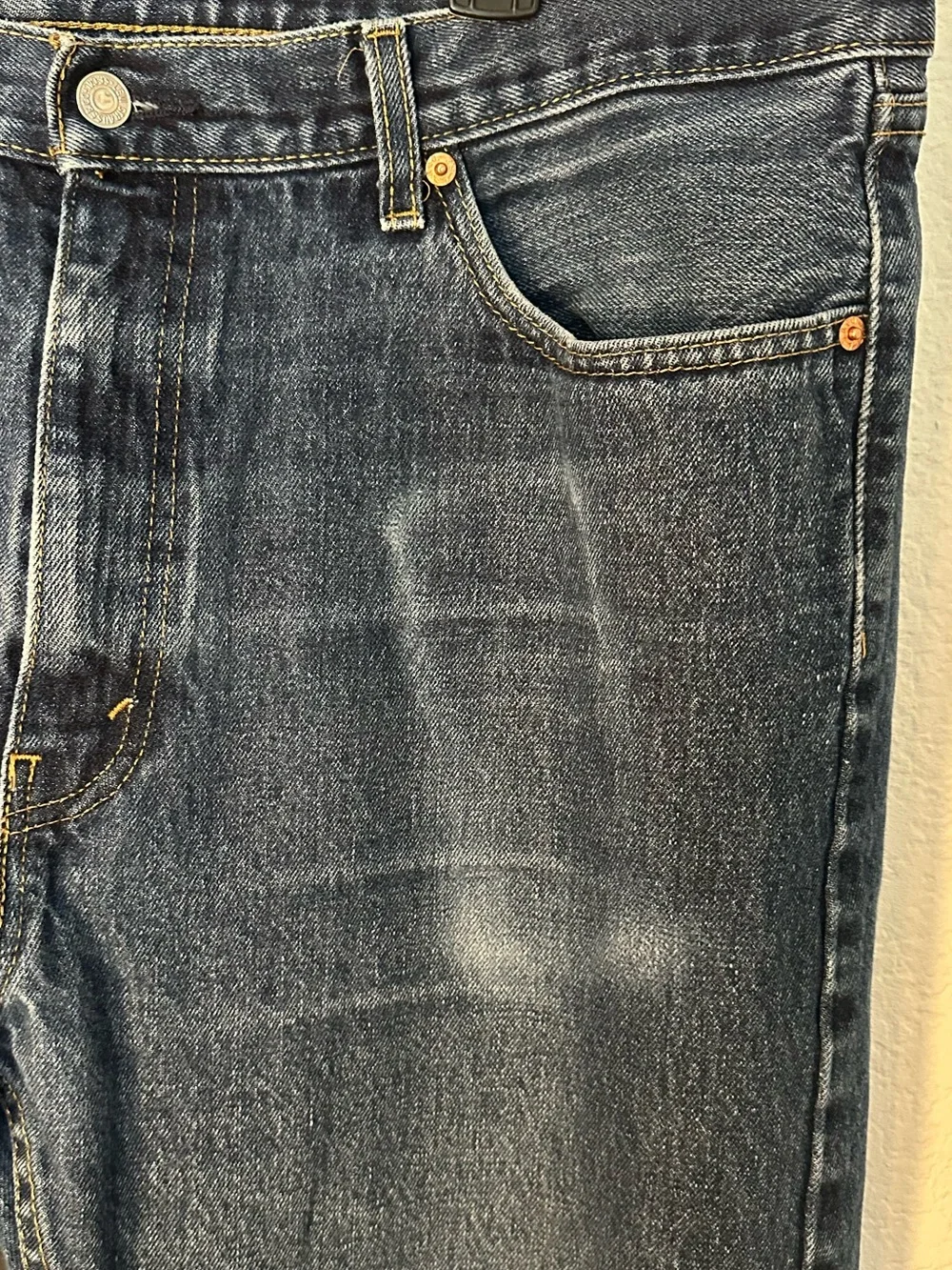 Levi’s 505 Regular Fit Jeans Men’s 40x30 Dark Wash Straight Leg Denim